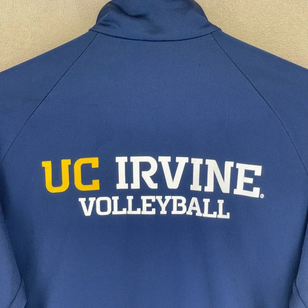Adidas UC Irvine‎ Volleyball Track Jacket Navy Yellow Climalite Mens LT